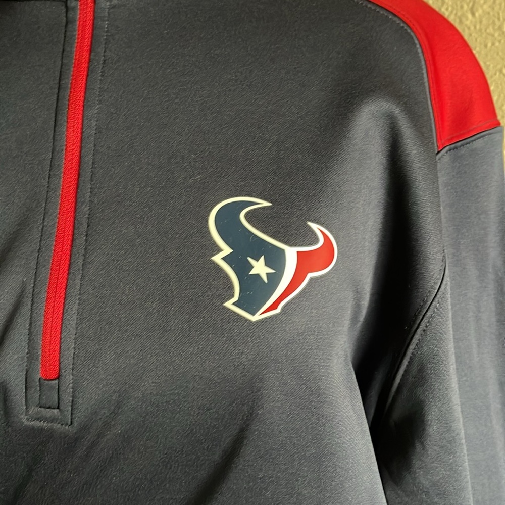 NFL Team Apparel Sz L Men’s Texan Half-zip Lightweight Jacket - Picture 7 of 11